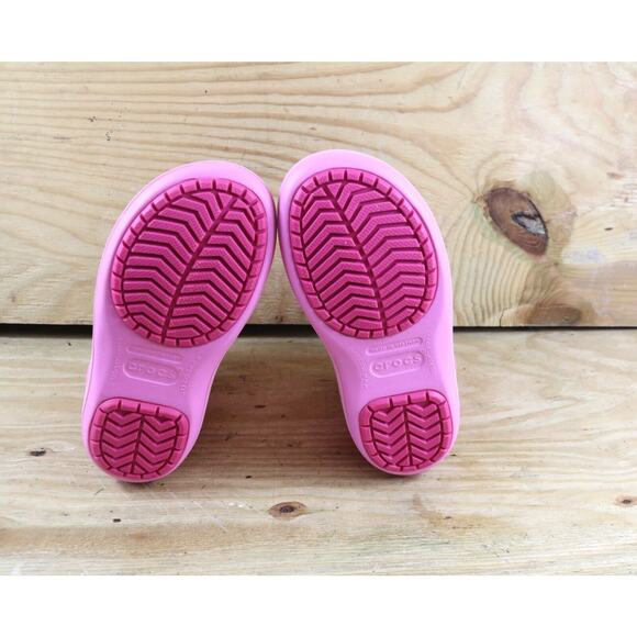 New Crocs Boots Womens 7 Pink Lodgepoint Snow Mid Calf Boot J5 - Picture 6 of 8
